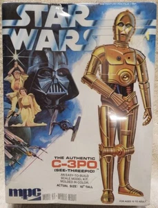 VINTAGE 1977 MPC STAR WARS C-3PO MODEL KIT COME NUOVO SIGILLATO IN FABBRICA KIT # 1-1913 - Foto 1 di 6