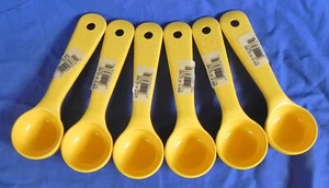 6 Carlisle "Measure Miser" 1-oz. (30ml) Measuring Spoons 492104, Yellow New NWL - Picture 1 of 6
