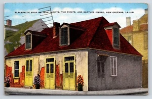 Postcard Blacksmith Shop of Jean Lafitte, The Pirate, Brother Pierre New Orleans - Picture 1 of 2