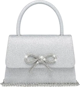 Dasein Women Glitter Bow Evening Clutch Bags Ladies Crossbody Party Handbag - Picture 1 of 12