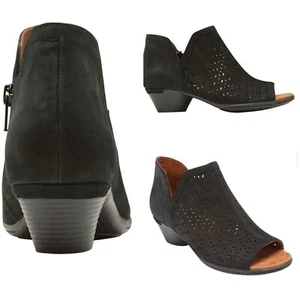Cobb Hill Laurel Open Toe Booties Black Size 8.5 M - Picture 1 of 9