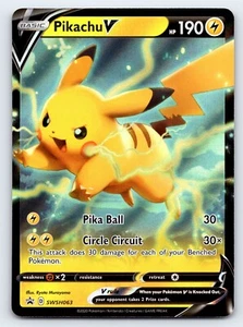Tarjeta Pokémon Pikachu V SWSH063 Black Star Promo Ultra Holo Rara TCG - Casi Nueva - Imagen 1 de 5