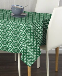 Christmas Damask Green Signature Tablecloths - Assorted Sizes! - Picture 1 of 1