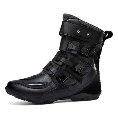 Botas de motocicleta transpirables para exteriores zapatos resistentes al desgaste para montar motocicletas para hombre Foto 1 de 4