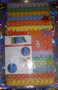 💥NEW '21~POP Fidget Fun Game w Dice (+1 Ship) Pastel Colors~Silicone Pop Toy~3+ - Picture 1 of 6