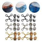 6 Sets Metal Waist Discipline Buckle Detachable Jeans Buttons