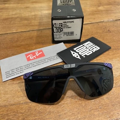复古 KILLER LOOP HALFPIPE W1161 BAUSCH & LOMB 太阳镜 黑色 紫色 意大利 — 第 1/4 张图片