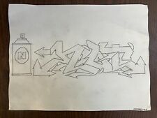 NOTCH 56 (bronx) graffiti , sketch sur papier de 1985 /stayhigh/tkid/quik/sonic