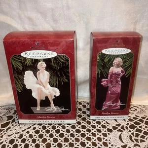 Hallmark Keepsake Ornament Marilyn Monroe #2 in Series 1998 & 1997 Lot Of 2 MIB - Picture 1 of 3