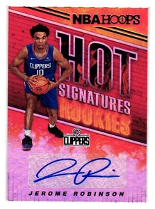 2018-19 Panini NBA Hoops Hot Signatures Rookies Jerome Robinson Clippers Car RC - Picture 1 of 2