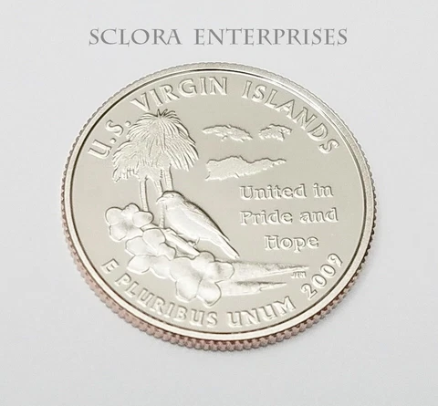 2009 S US VIRGIN ISLANDS *CLAD PROOF* QUARTER   **FREE SHIPPING** Cover