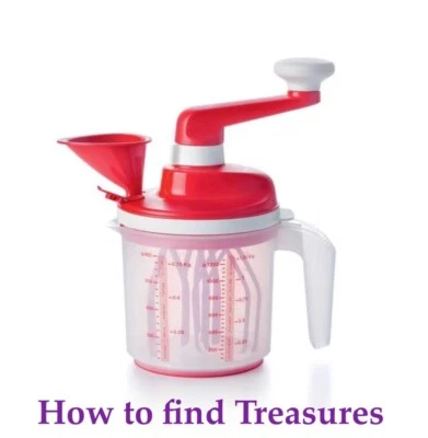 K) NEW BNIB TUPPERWARE RED EX SPEEDY MIXER MIXER HAND POWERED GADGET - Image 1 of 4