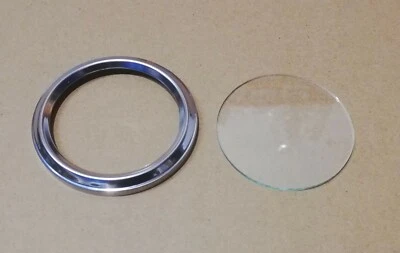 Chromring Glas 65mm mit Rand, für VDO Veigel Tacho 60er DKW NSU Ardie RT125 IFA - Bild 1 von 4