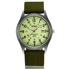 Men's Military Army Luminous 24 Hours Dial Nylon Strap Date Quartz Wrist Watch F