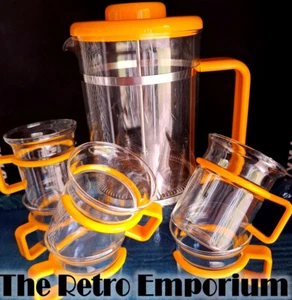 Bodum Bistro French Coffee Press Plunger YELLOW and 6 coffee cup by C Jorgensen - Picture 1 of 13