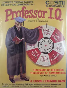 ATARI XL/XE & COMMODORE 64 -- PROFESSOR I.Q. (COSMI) #NOS #SEALED - Picture 1 of 4