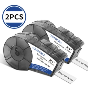 2PK Label Cartridge Compatible For BMP21-PLUS M21-750-595-WT 3/4" x21' - Picture 1 of 9