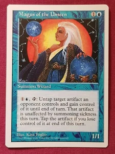 Magic The Gathering 5TH EDITION MAGUS OF THE UNSEEN blue card MTG - Picture 1 of 2