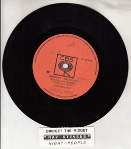 RAY STEVENS Bridget the Midget 7" 45 rpm vinyl record NEW + juke box title strip - Picture 1 of 2