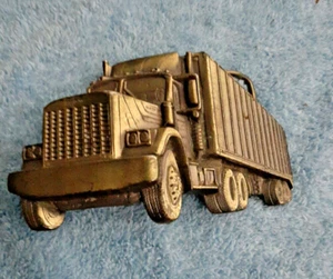 Vintage 1980 Great American Buckle Company Semi Truck Belt Buckle #240 4” Long - Picture 1 of 6