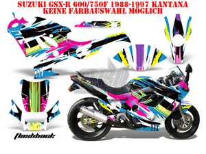 KIT GRÁFICO DE DECORACIÓN DE CARRERAS AMR SUZUKI GSX-R 600/750/1000/1300 FLASHBACK B - Imagen 1 de 11