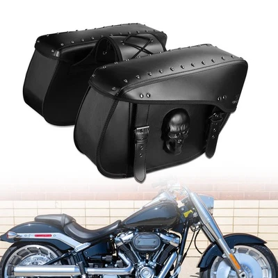 Fits For Harley Softail Saddle bag Tool Side bag Storage Luggage Foto 1 de 4