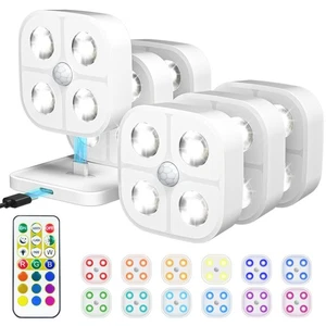 Wireless Step Light Rechargeable Puck Lights with Charging Station, RGB Motio... - Picture 1 of 7