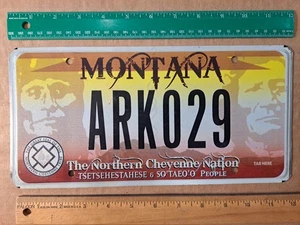 License Plate, Montana, Cheyenne Nation, 2 Native Americans, Passenger, ARK 029 - Picture 1 of 3