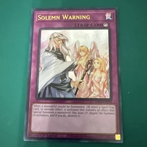 Solemn Warning 1st Edition Prismatic Ultimate Rare RA02-EN078 Yu-Gi-Oh! - Picture 1 of 1
