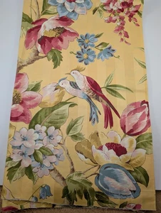 Richloom Platin Blumen Vögel Multiuse Medium Baumwollstoff 42,5x54" - Bild 1 von 9