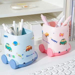Large Capacity Pen Container Car Shape Stationery Storage Bucket School Office - Picture 1 of 17
