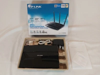 TP-LINK TD-W9980 VDSL2/ADSL2+ MODEM router, N600 dual band Wi-Fi - New Complete - Image 1 of 4