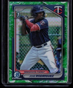 JOSE RODRIGUEZ 2024 BOWMAN CHROME PROSPECTS LUNAR GLOW RC MINNESOTA TWINS - Picture 1 of 2