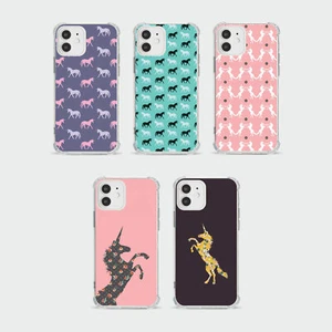 CASE FOR IPHONE 15 14 13 12 11 SE 8 SHOCKPROOF PHONE COVER CUTE UNICORNS STARS - Picture 1 of 22