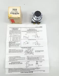 Culter Hammer Eaton 10250T/91000T 10250T30B Operator STD Button Black Pushbutton - Picture 1 of 11