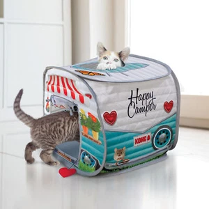 Kong Play Spaces Camper Cat Toy Camping Enclosure Active Play Hiding Peek-A-Boo - Picture 1 of 13