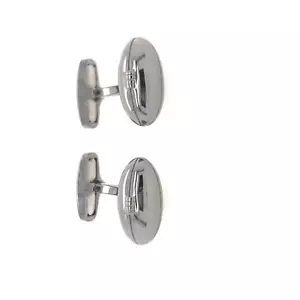 Gemelos de plata de ley 925 oxidados con forma de fútbol americano para hombre - Imagen 1 de 5