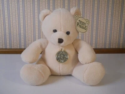New Dan Dee Teddy Precious teddy bear cream color approx. 8" tall plush TAGS - Image 1 of 2