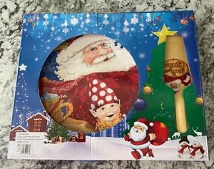 Christmas Santa Claus Ceramic Cake Plate and Server NIB - Picture 1 of 4