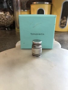 Tiffany & Co Makers Sterling Silver Beer Barrel Pill Box Case Trinkets - Picture 1 of 10