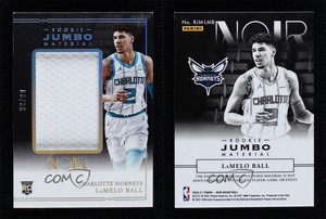 2020-21 Panini Noir Rookie Jumbo Material /99 Lamelo Ball #RJM-LMB Rookie RC