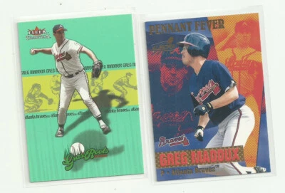 Greg Maddux 2 Baseball Card Lot - Fleer & Aurora - Image 1 of 2