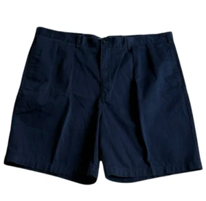 Polo Ralph Lauren Tyler Shorts Mens 44B BIG Navy Blue Preppy Casual Chino Pleats - Picture 1 of 12