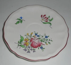 K G LUNEVILLE 05 France Saucer Old Strasbourg Off Fondo Bianco Floreale - Foto 1 di 3