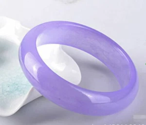 Real Natural 56-62mm Violet Alexandrite Jade Gemstone Bracelet Bangle Free Box - Picture 1 of 12