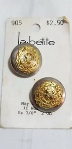 Vtg Metal Buttons 2 WELCH REGIMENT JACKET 7/8" Military Reproduction A7 - Picture 1 of 3