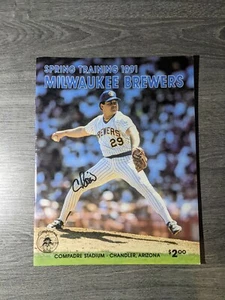 1991 Chris Bosio Milwaukee Brewers Signed/Autographed Spring Training Program - Picture 1 of 7