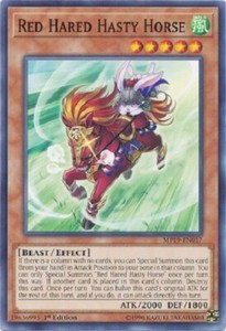 Yugioh - Red Hared Hasty Horse - 1st Edition - NM - Free Holographic Card