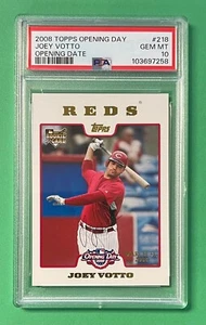 Topps Opening Day Joey Votto 2008 fecha de apertura novato radiocontrol 640/2199 #218 PSA 10 - Imagen 1 de 2