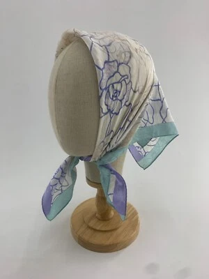 Pañuelo Lanvin Vintage Damas Floral Bandana Bolsillo Cuadrado Envolvente Pañuelo Foto 1 de 4